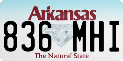 AR license plate 836MHI