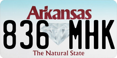 AR license plate 836MHK