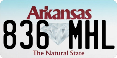 AR license plate 836MHL