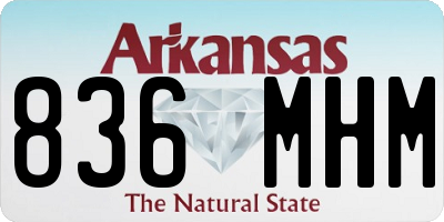 AR license plate 836MHM
