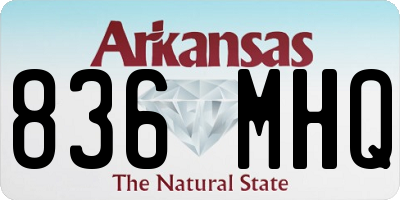 AR license plate 836MHQ