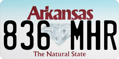 AR license plate 836MHR