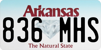 AR license plate 836MHS