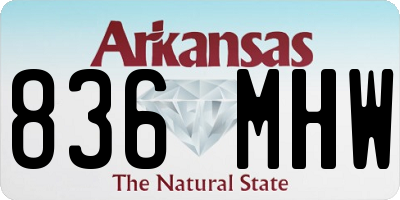 AR license plate 836MHW