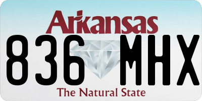 AR license plate 836MHX
