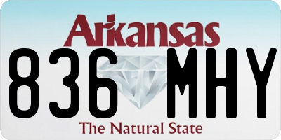 AR license plate 836MHY