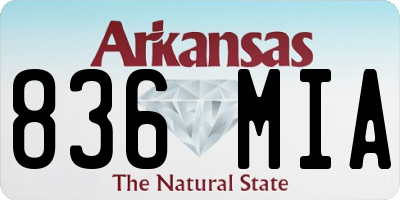 AR license plate 836MIA