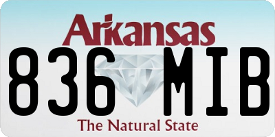 AR license plate 836MIB