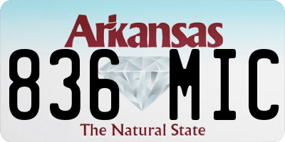 AR license plate 836MIC