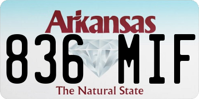 AR license plate 836MIF