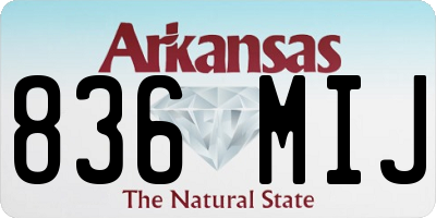 AR license plate 836MIJ
