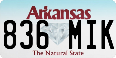 AR license plate 836MIK