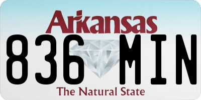 AR license plate 836MIN