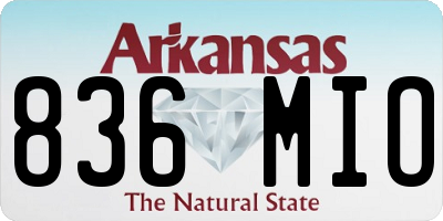 AR license plate 836MIO