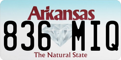 AR license plate 836MIQ