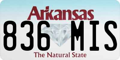 AR license plate 836MIS