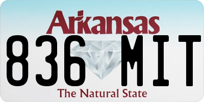 AR license plate 836MIT