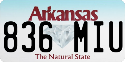 AR license plate 836MIU