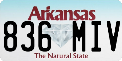 AR license plate 836MIV