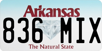AR license plate 836MIX