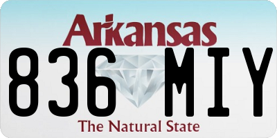 AR license plate 836MIY