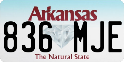 AR license plate 836MJE