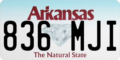 AR license plate 836MJI