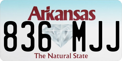 AR license plate 836MJJ