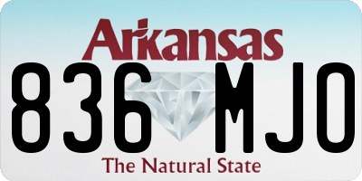 AR license plate 836MJO