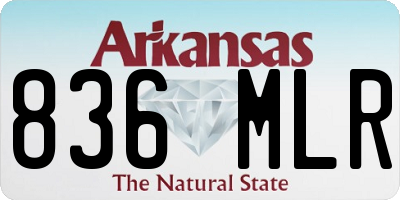 AR license plate 836MLR