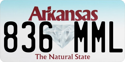 AR license plate 836MML