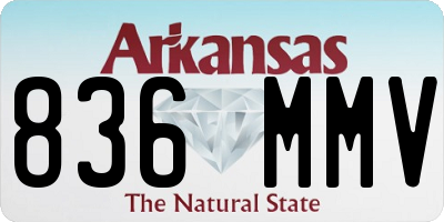 AR license plate 836MMV