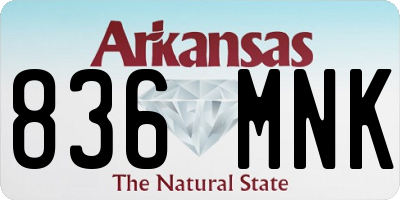 AR license plate 836MNK