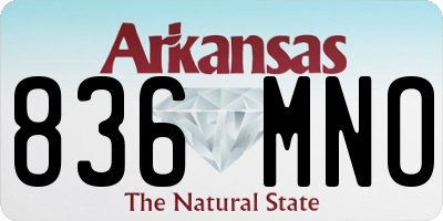 AR license plate 836MNO