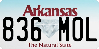 AR license plate 836MOL