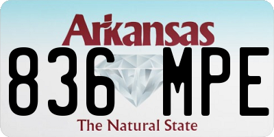 AR license plate 836MPE