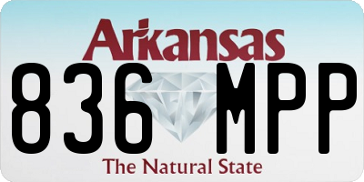 AR license plate 836MPP