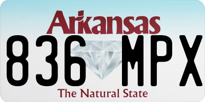 AR license plate 836MPX