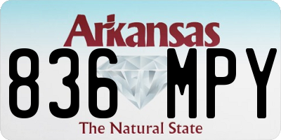 AR license plate 836MPY