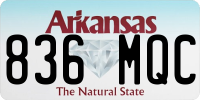 AR license plate 836MQC