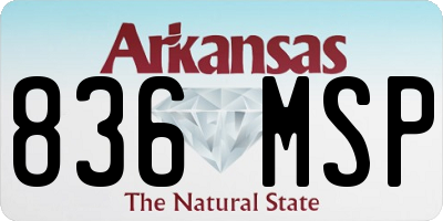 AR license plate 836MSP