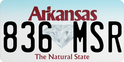 AR license plate 836MSR