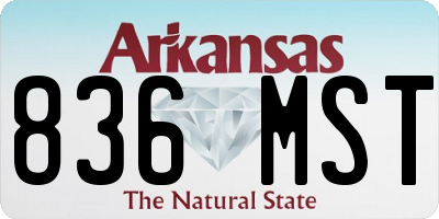 AR license plate 836MST