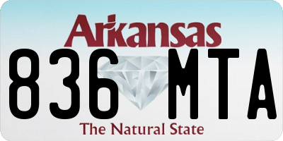 AR license plate 836MTA