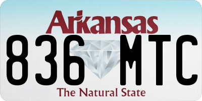 AR license plate 836MTC