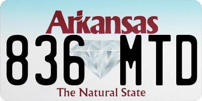 AR license plate 836MTD