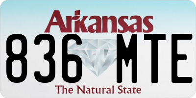 AR license plate 836MTE