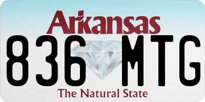 AR license plate 836MTG