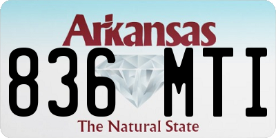 AR license plate 836MTI