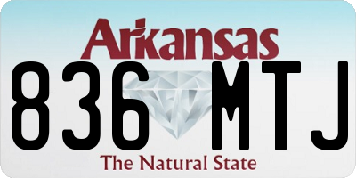 AR license plate 836MTJ